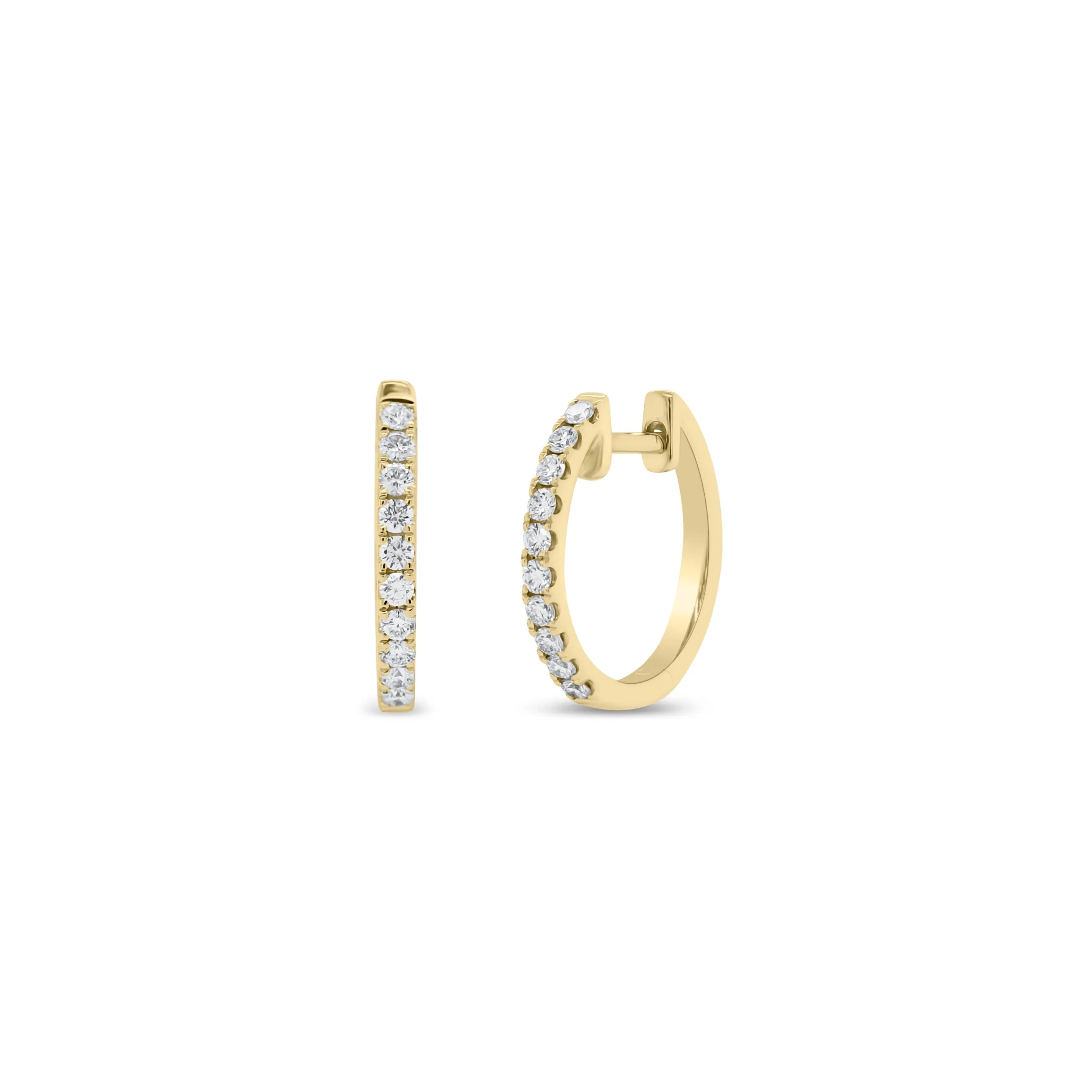 Diamond Simple Everyday Huggie Earrings