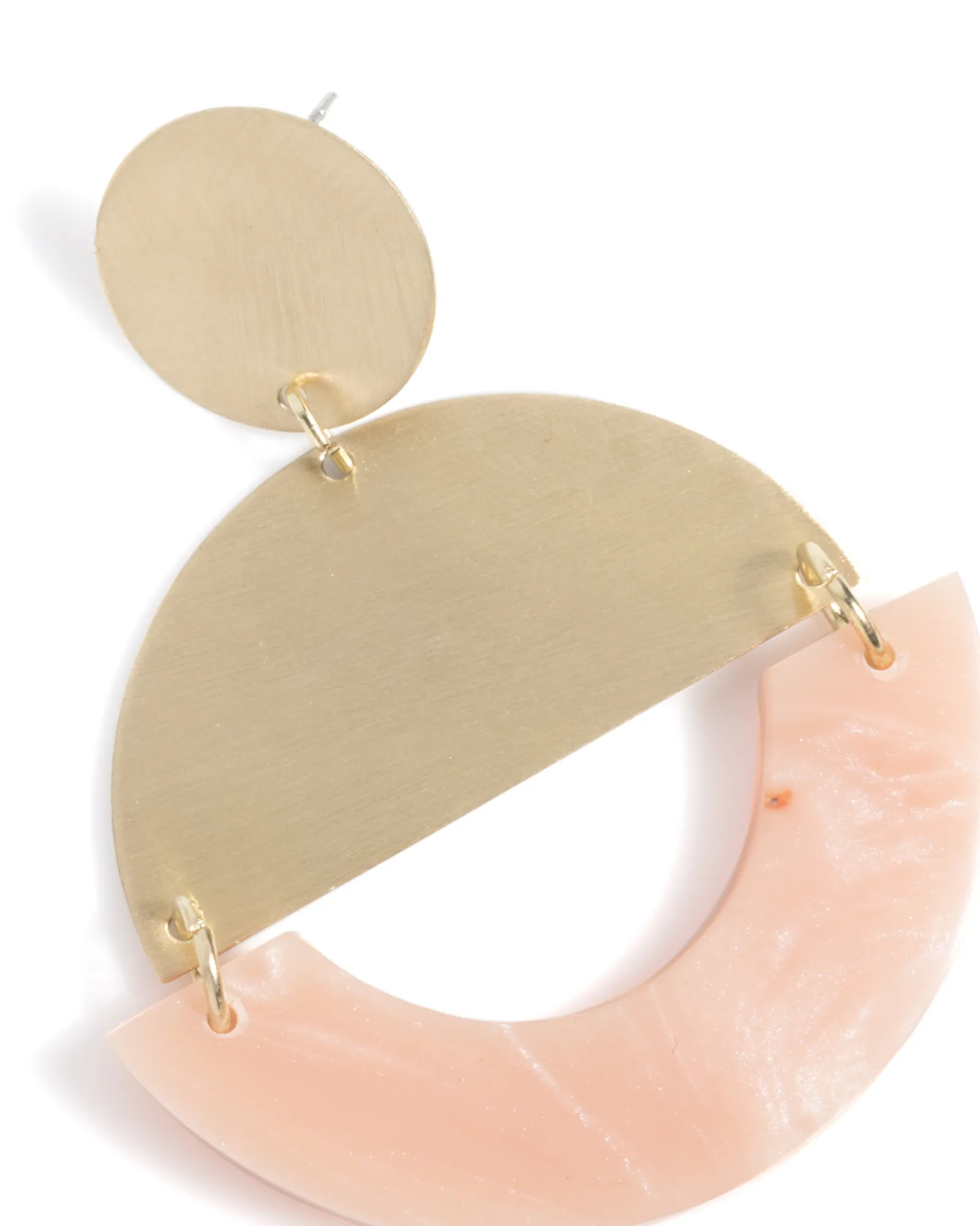 Diana Statement Earrings | Gold / Pink