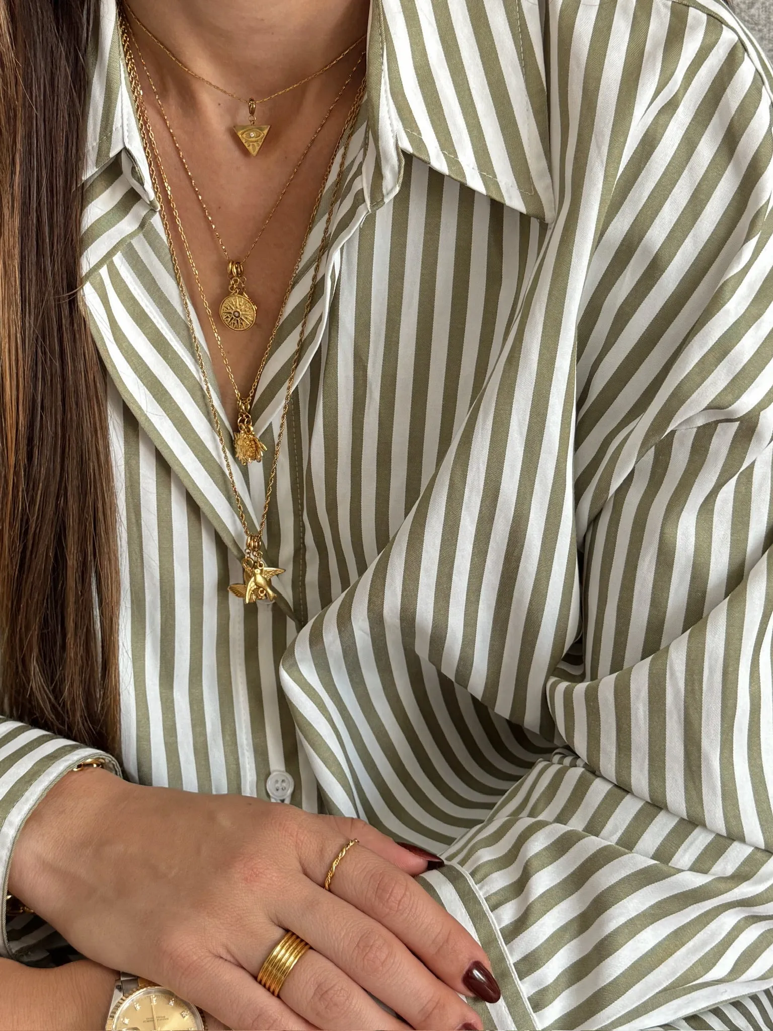 Ellie Vail Piper Round Snake Chain Necklace