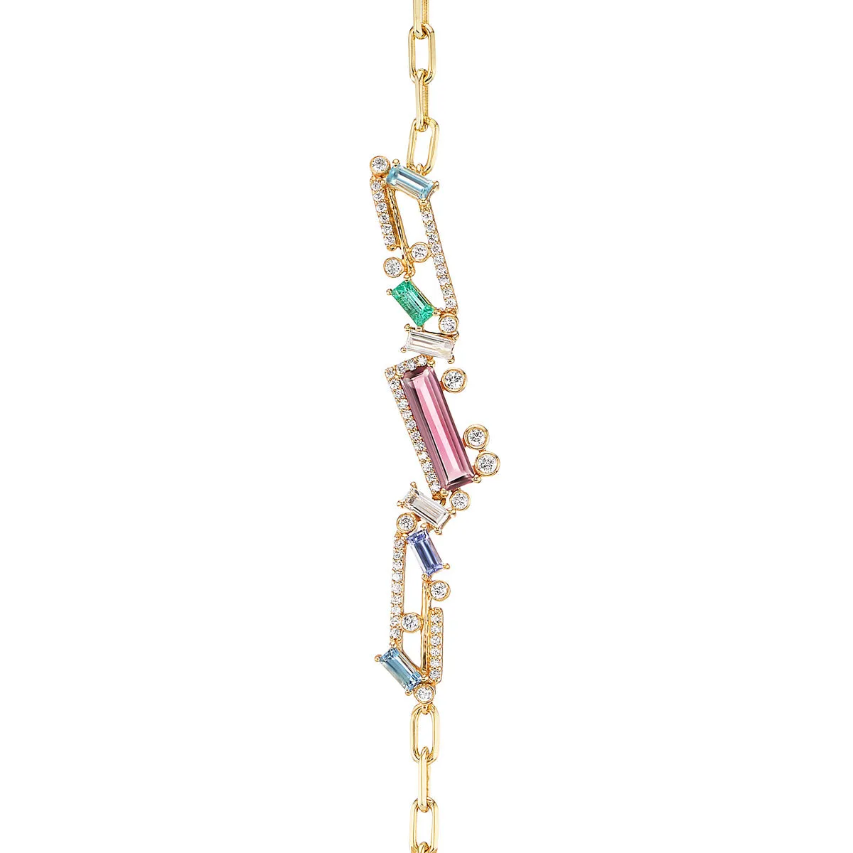 Ethereal Jewels Paper-clip 14k Gold Bracelet