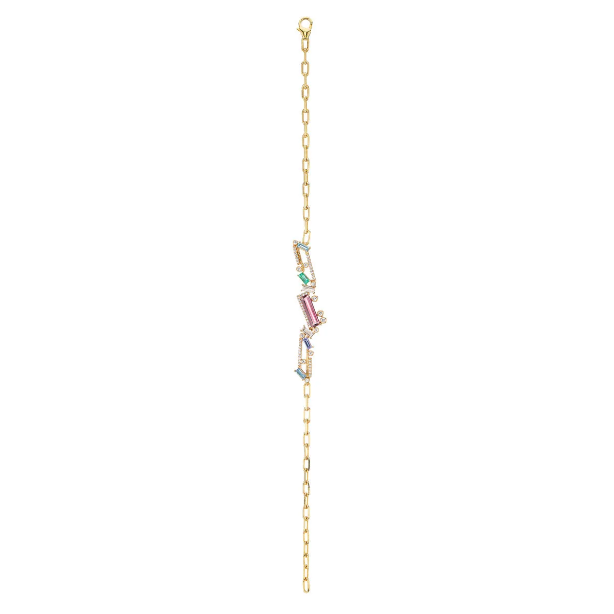 Ethereal Jewels Paper-clip 14k Gold Bracelet