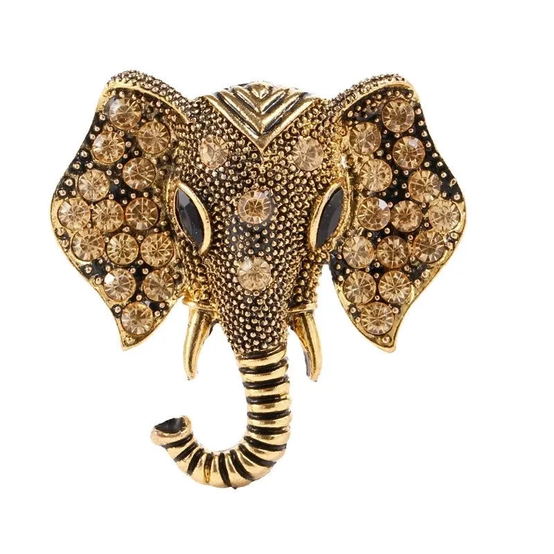 Fashion Pin Animal Alloy Plating Artificial Gemstones Unisex Brooches