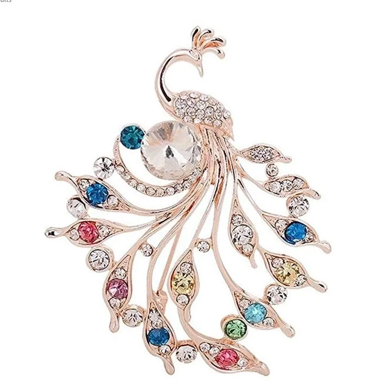 Fashion Pin Animal Alloy Plating Artificial Gemstones Unisex Brooches