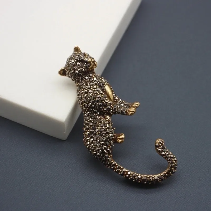 Fashion Pin Animal Alloy Plating Inlay Rhinestones Unisex Brooches