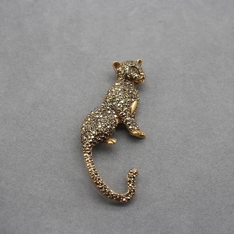 Fashion Pin Animal Alloy Plating Inlay Rhinestones Unisex Brooches