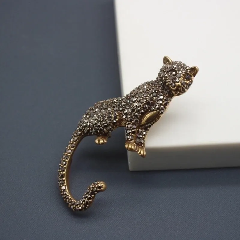 Fashion Pin Animal Alloy Plating Inlay Rhinestones Unisex Brooches