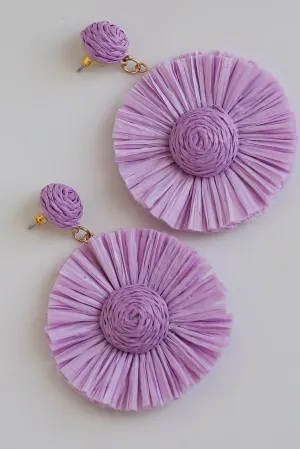 FINAL SALE - Gemma Straw Statement Earrings