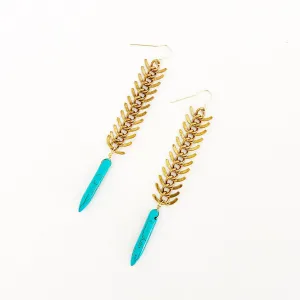 Fishbone Spike Colorful Earrings