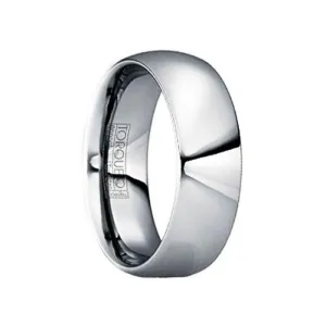 FLAVIANUS Tungsten Carbide Wedding Band with Polished Finish - 6mm & 8mm