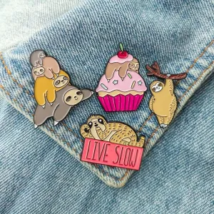 Fun Assorted Enamel Brooch Pin Sets