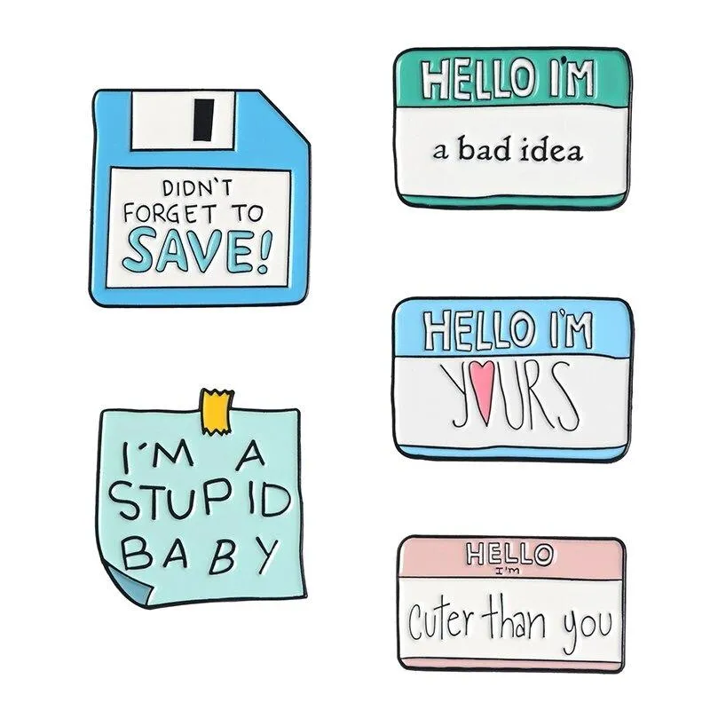 Fun Assorted Enamel Brooch Pin Sets