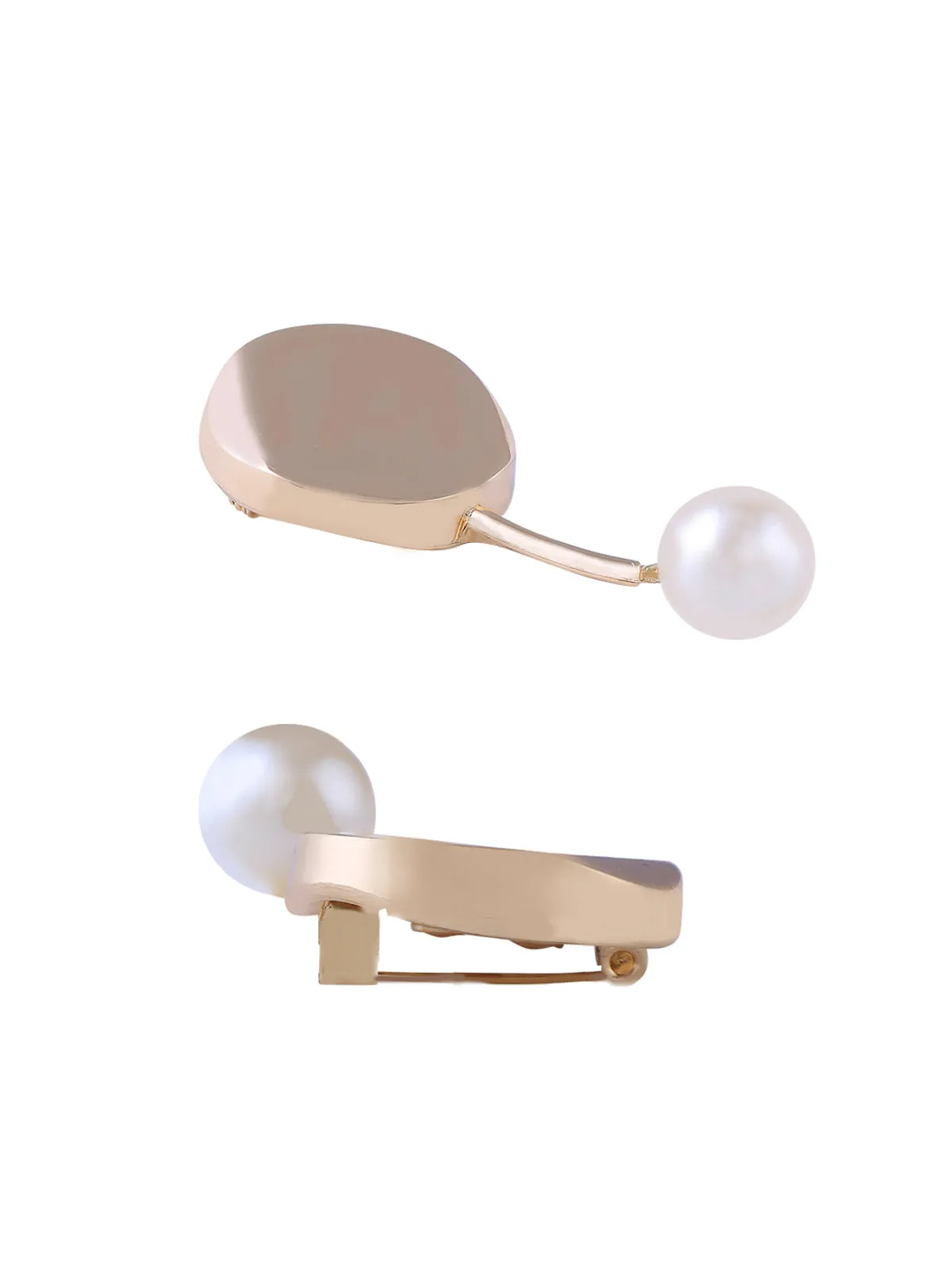 Golden Pearl Stem Brooch