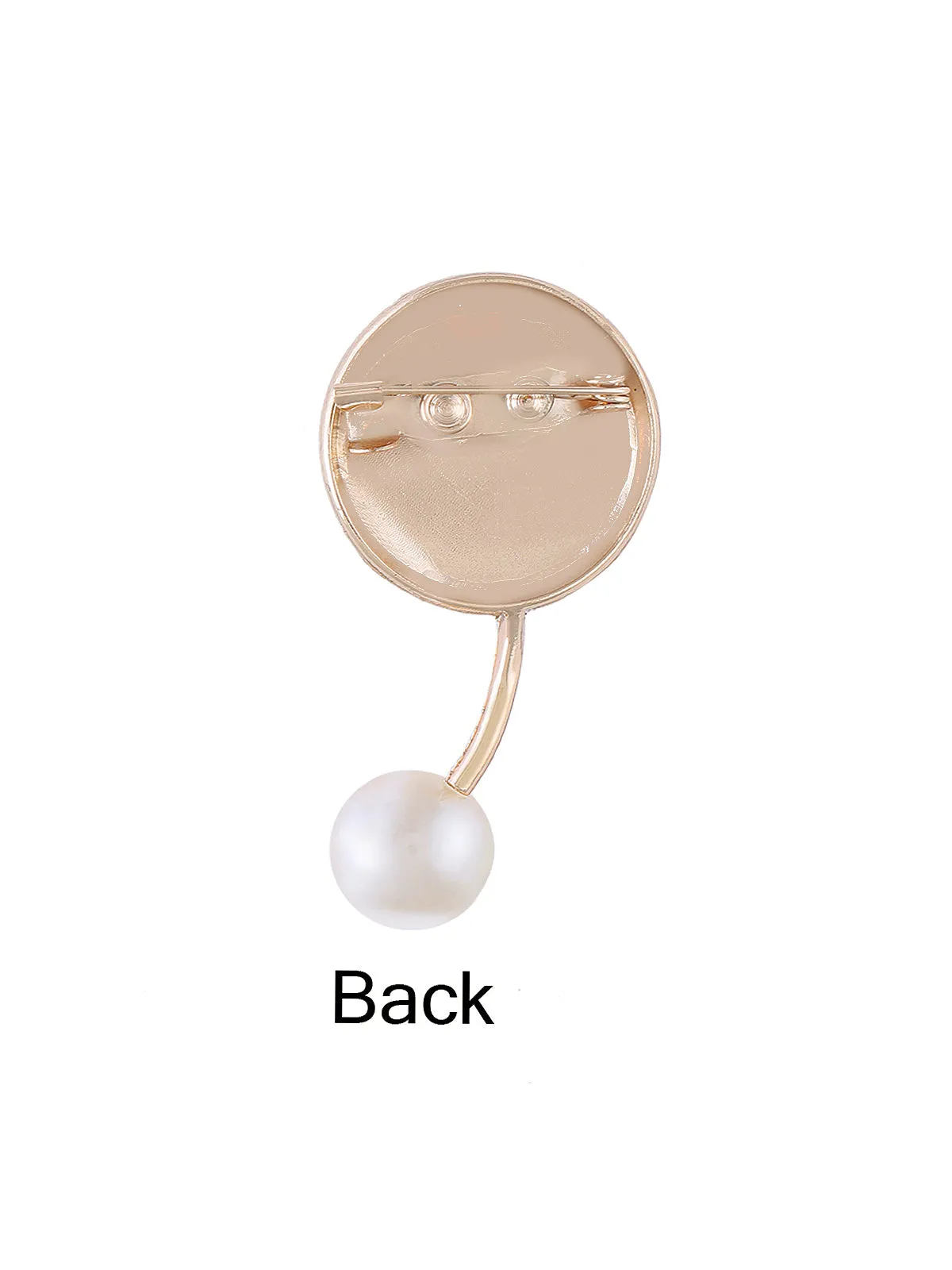 Golden Pearl Stem Brooch