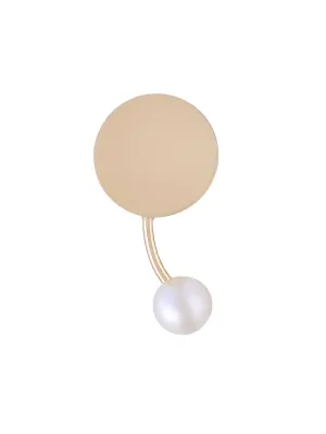Golden Pearl Stem Brooch