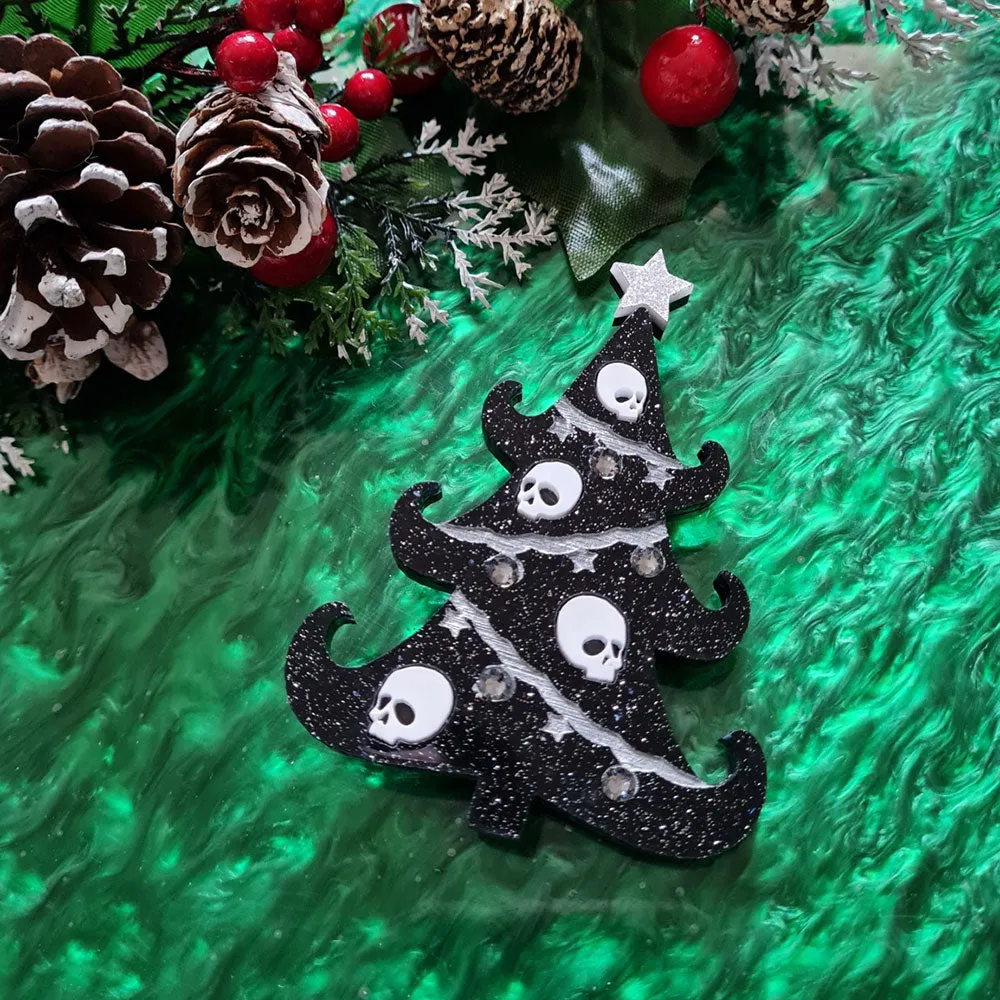Gothic Christmas Tree Necklace by Cherryloco Jewellery