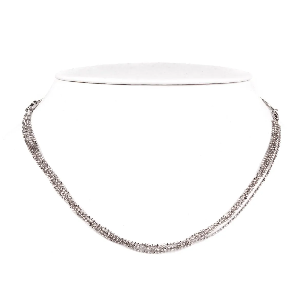 Gucci Multistrand White Gold Diamond Necklace