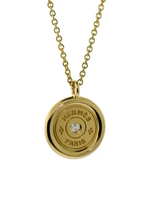 Hermes Gold Diamond Clous De Selle Necklace