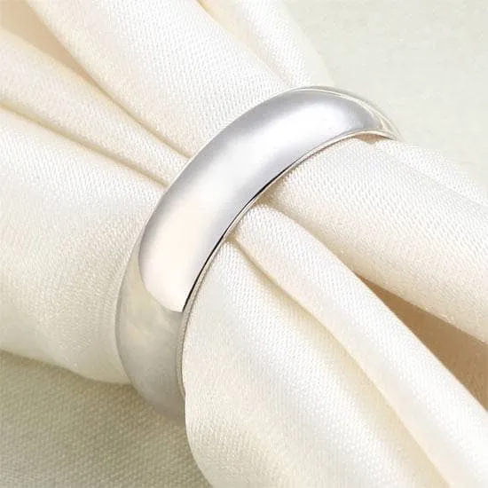 High Polished Plain Men's Ring