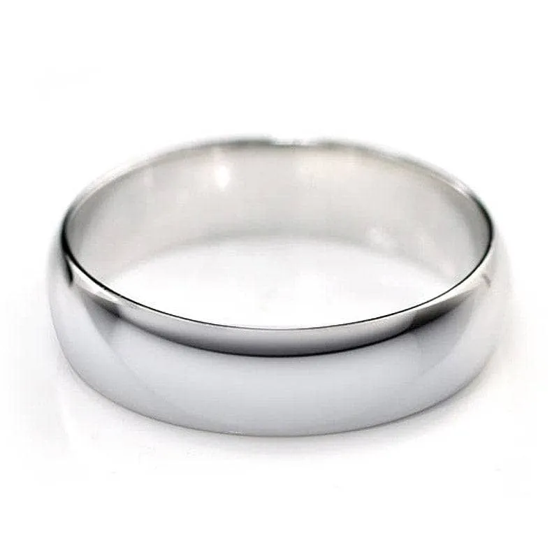 High Polished Plain Men's Ring