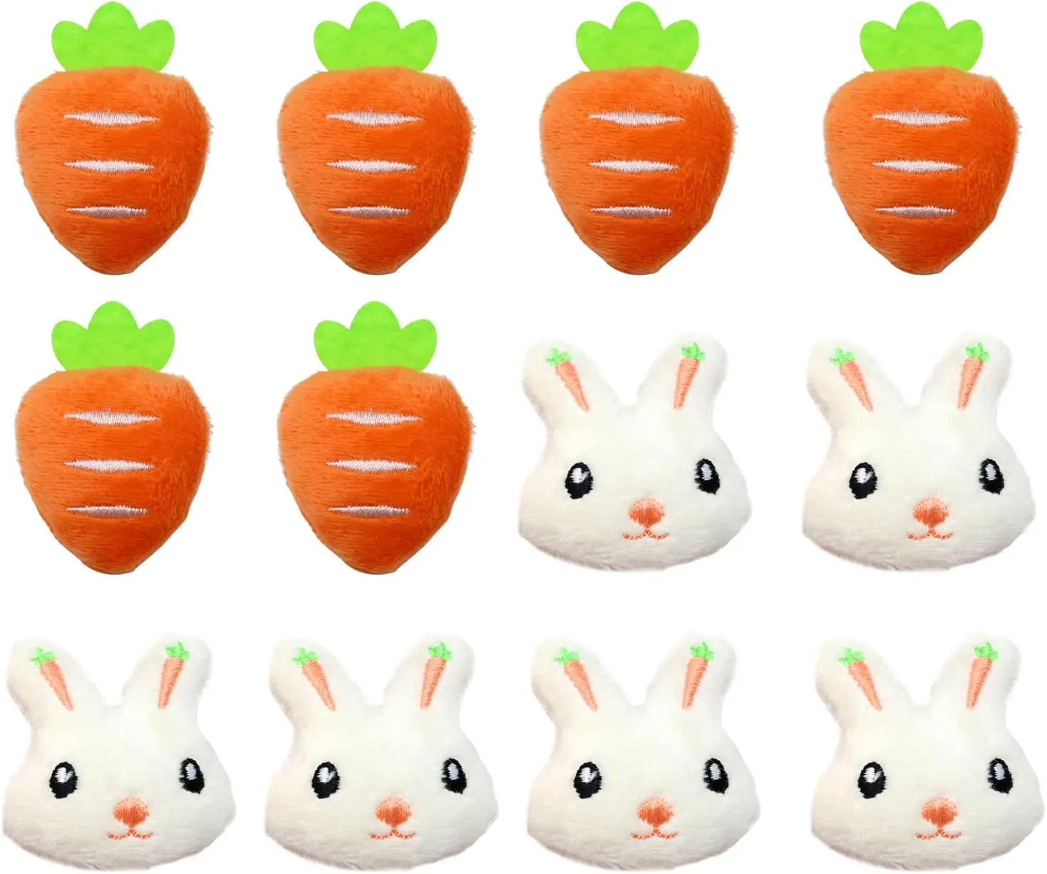 Honbay 12PCS Plush Bunny and Carrot Brooch Pins Cute Animal Brooch for Hat Bag Shoes Lapel Clothing Scarf Party Accessories or Birthday Gifts (2 Styles)
