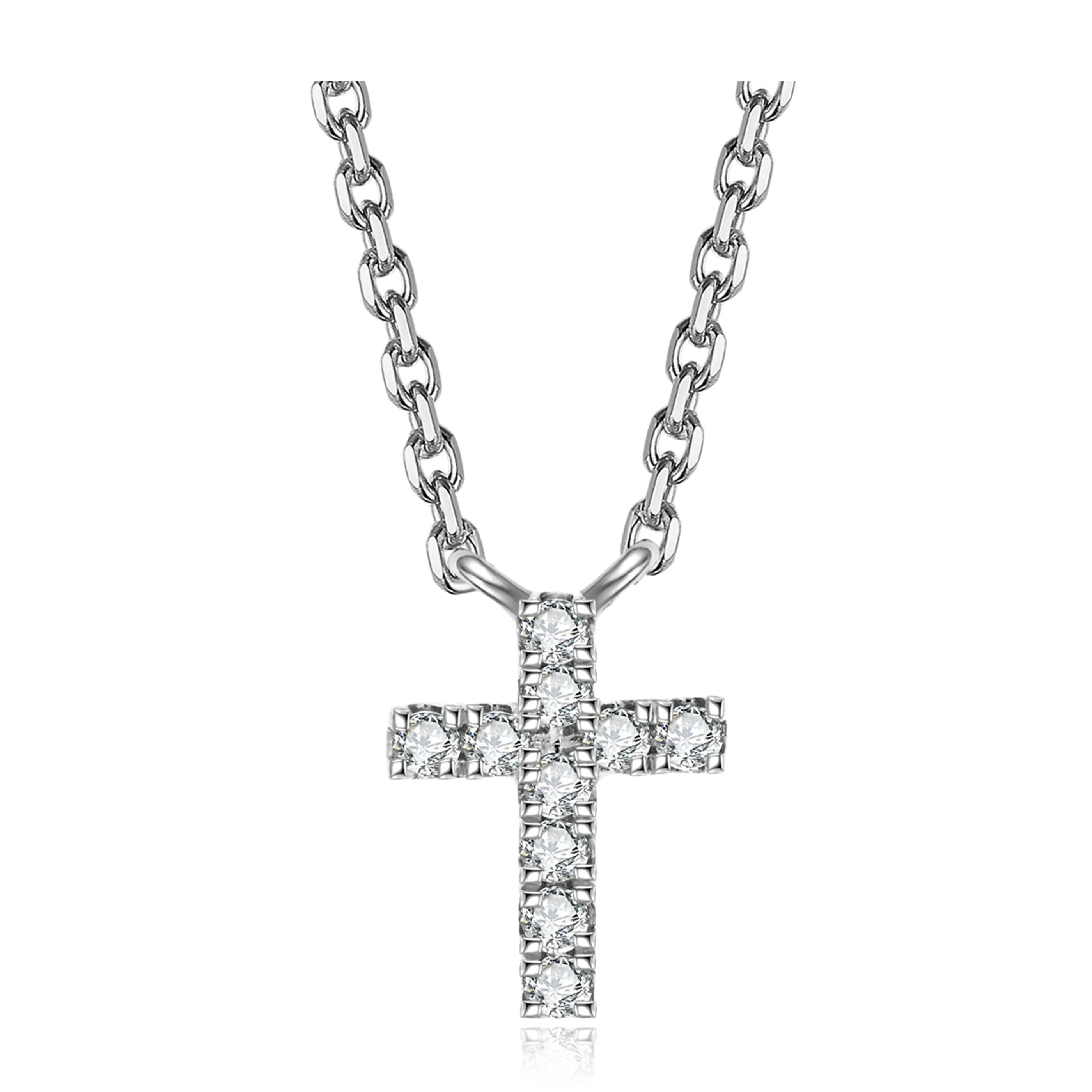Icon Cross Pendant Necklace | Rose Gold
