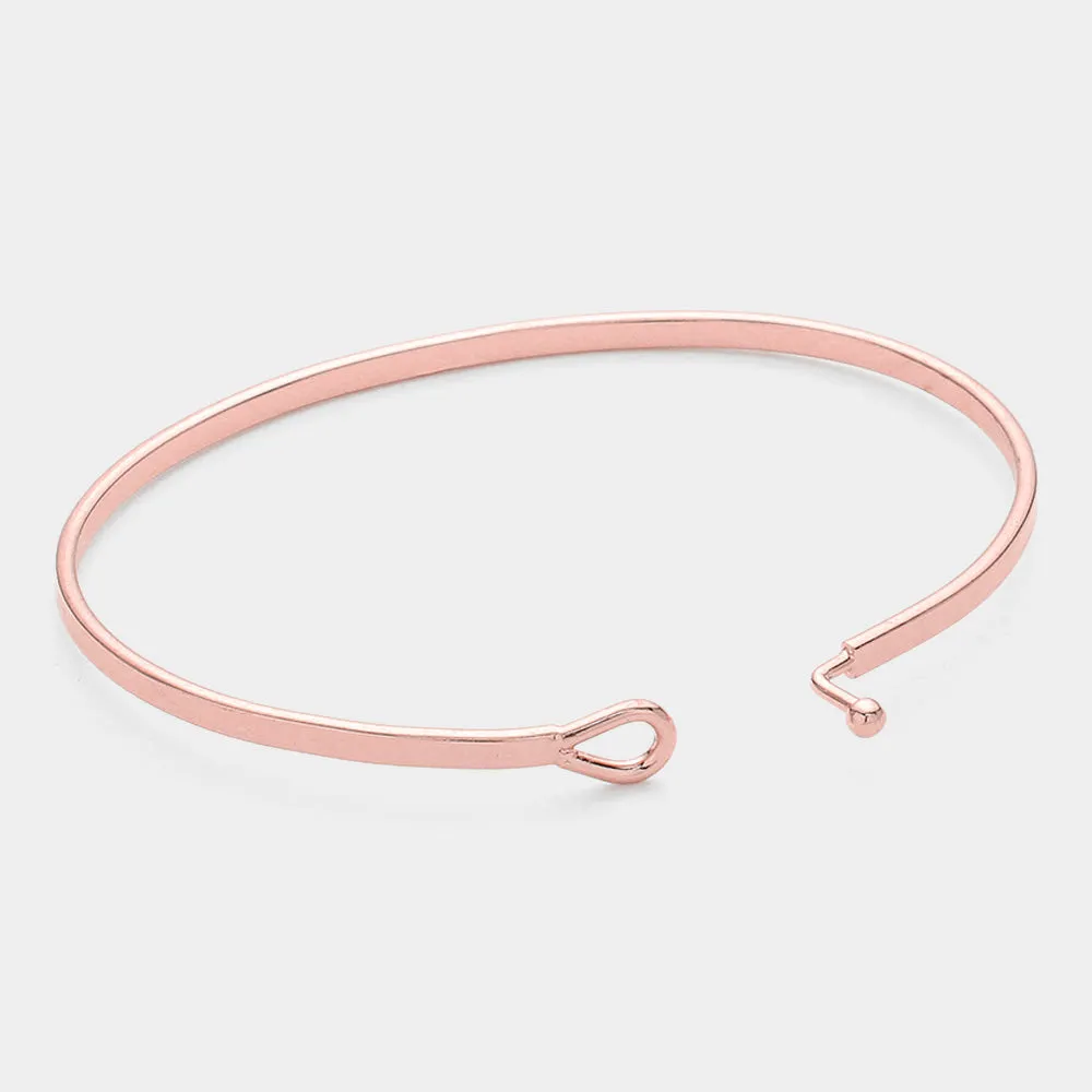 iLLASPARKZ "Mother's Blessing" Brass Thin Metal Hook Bracelet