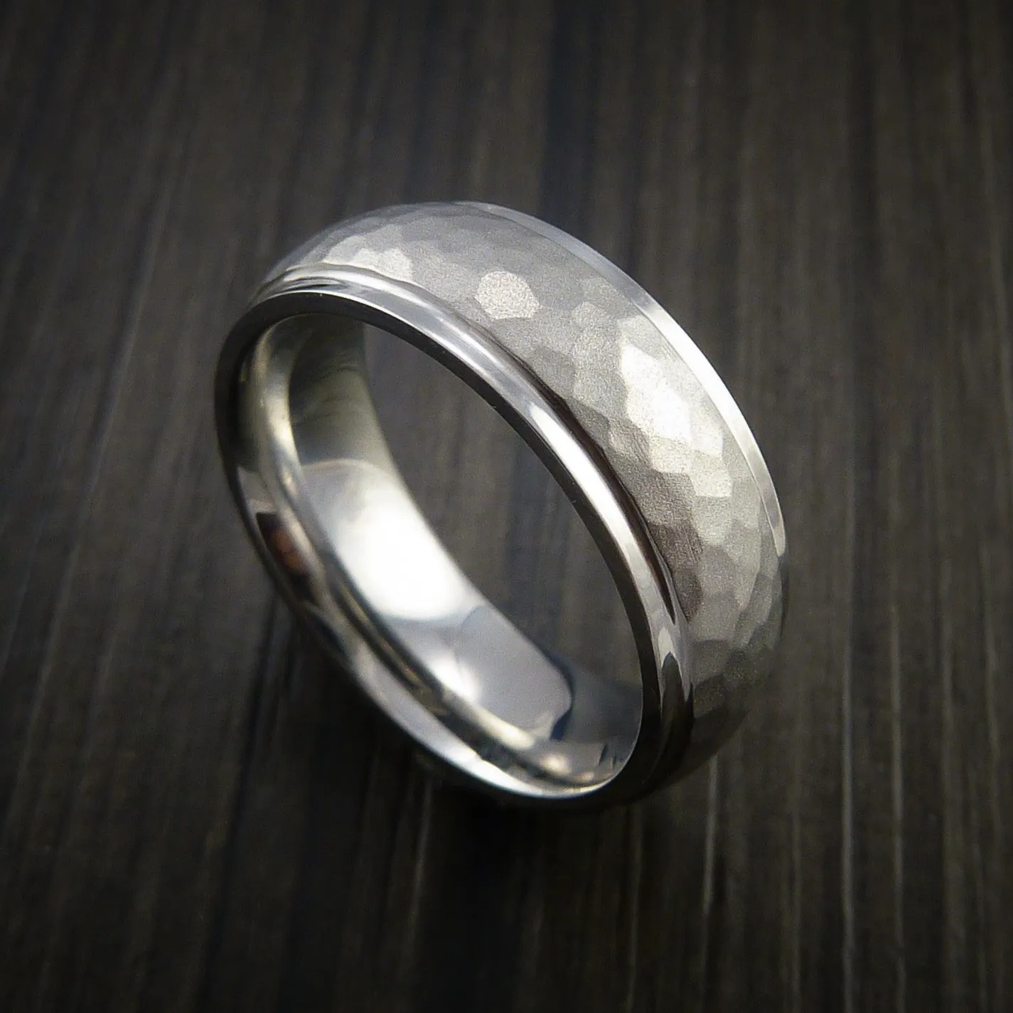 Inconel Hammer Finish Wedding Band Engagement Men's Ring