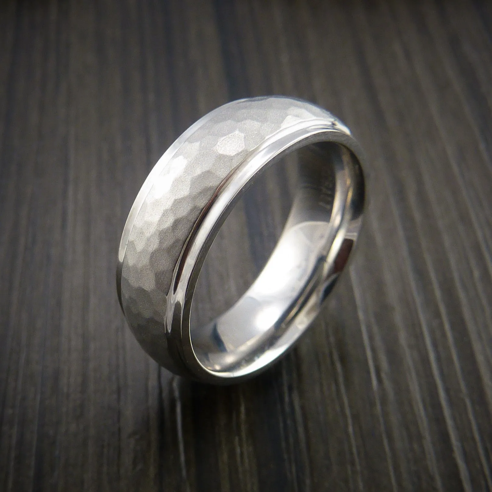 Inconel Hammer Finish Wedding Band Engagement Men's Ring