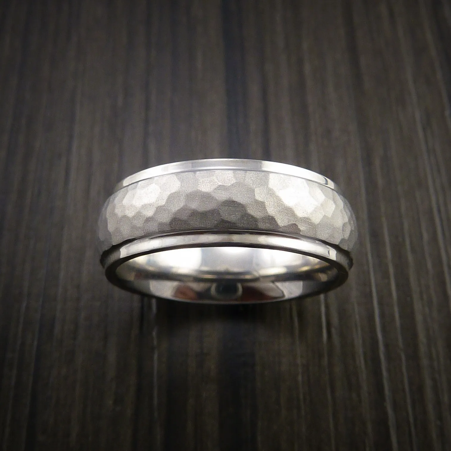 Inconel Hammer Finish Wedding Band Engagement Men's Ring