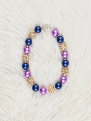 Indigo Sparkle Bubblegum Necklace