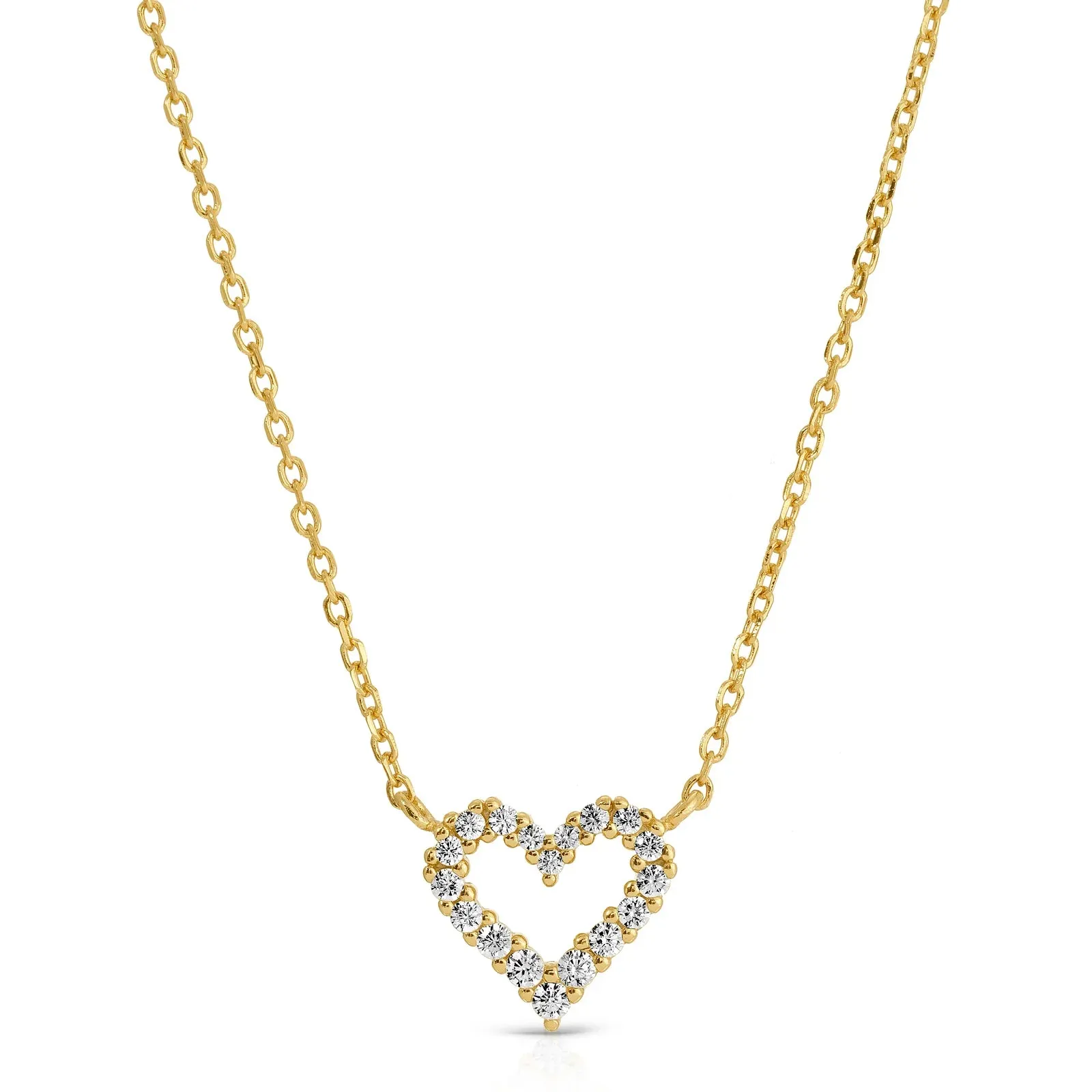 Joy Dravecky - Mini Pave Heart Necklace