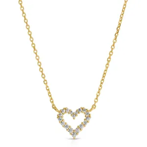 Joy Dravecky - Mini Pave Heart Necklace