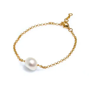 Keshi Pearl Bracelet Gold