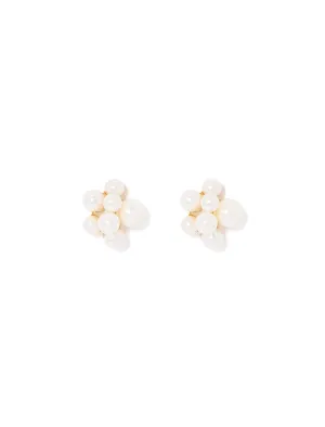 Kira Pearl Cluster Earrings