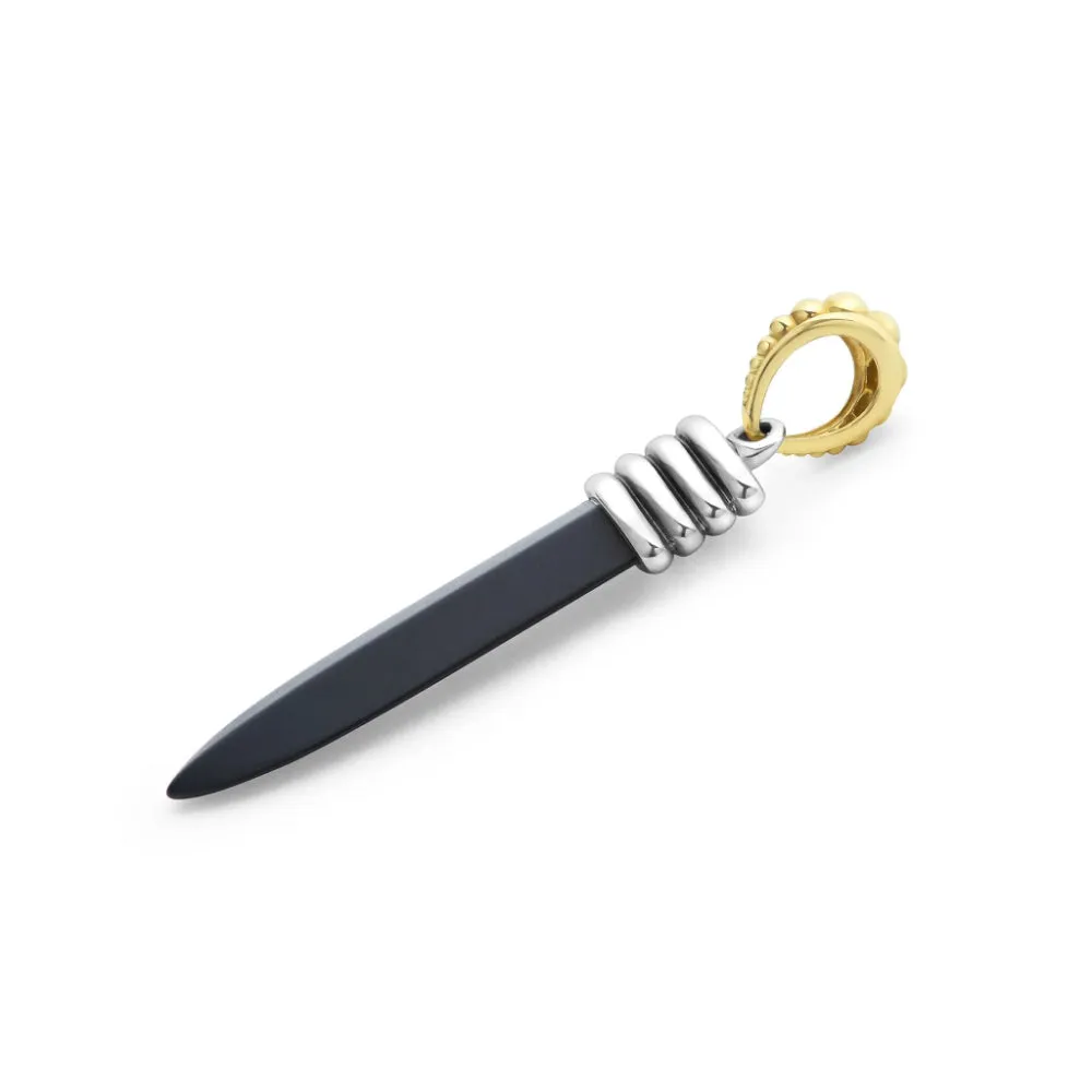Lagos Anthem Matte Black Ceramic Blade Amulet