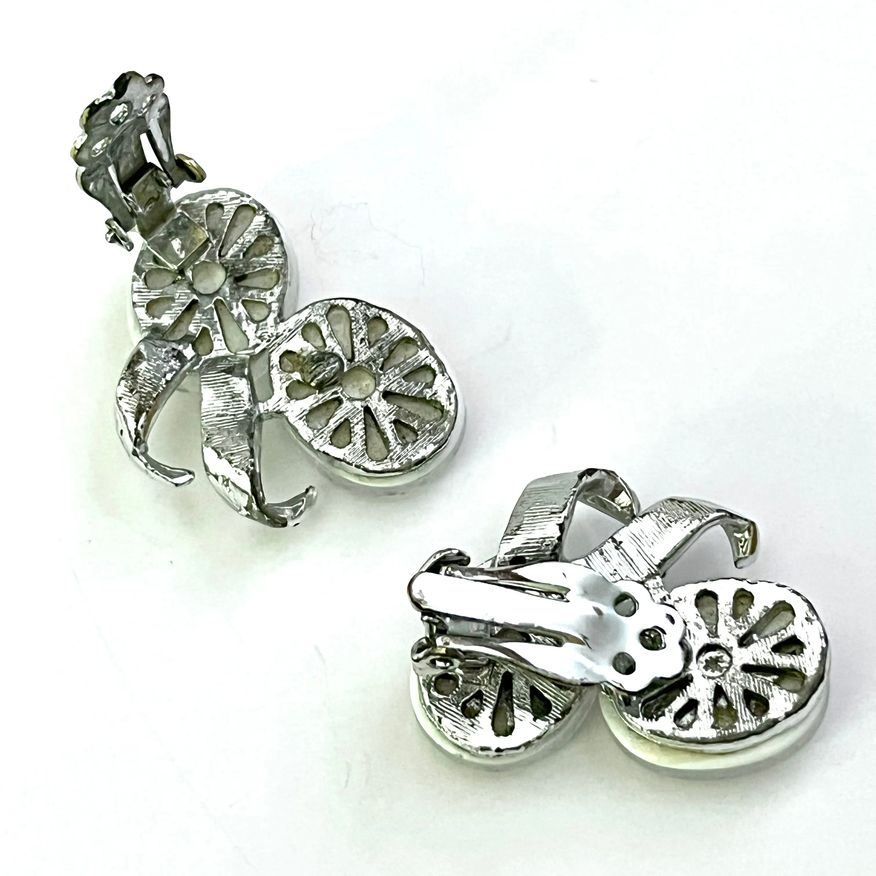Late 50s/ Early 60s Glitter Lucite Earrings