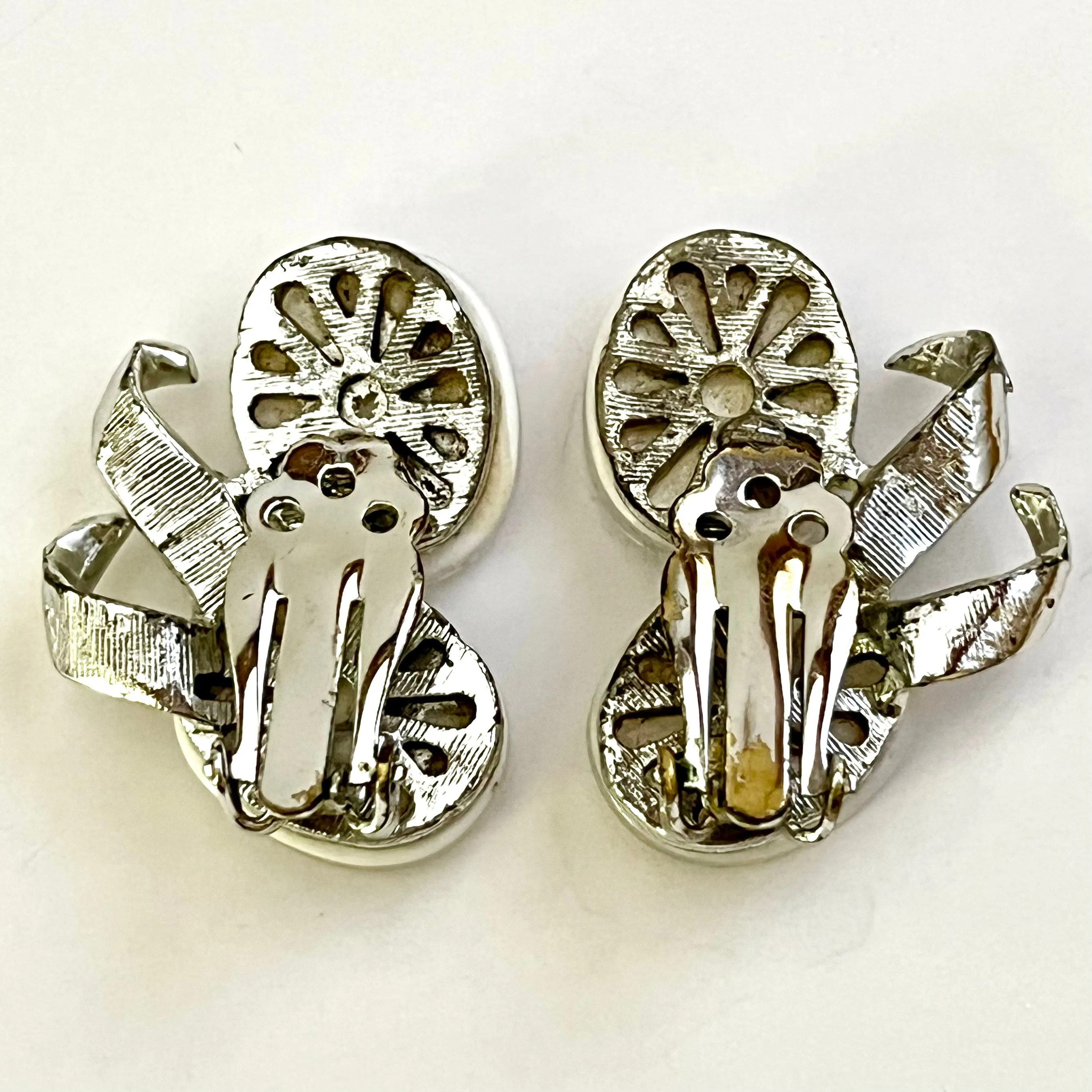 Late 50s/ Early 60s Glitter Lucite Earrings