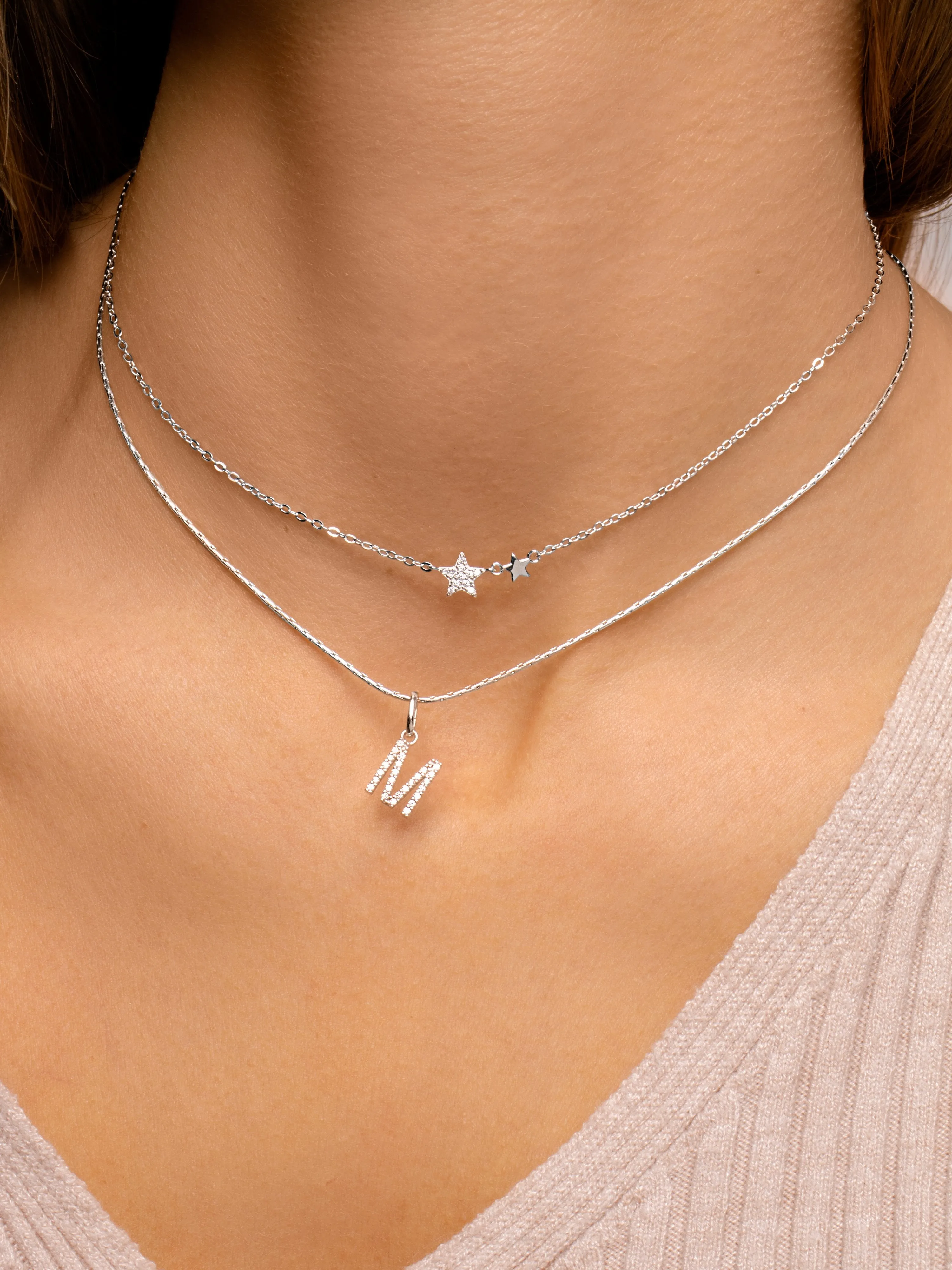 Letter Spark Silver Charm