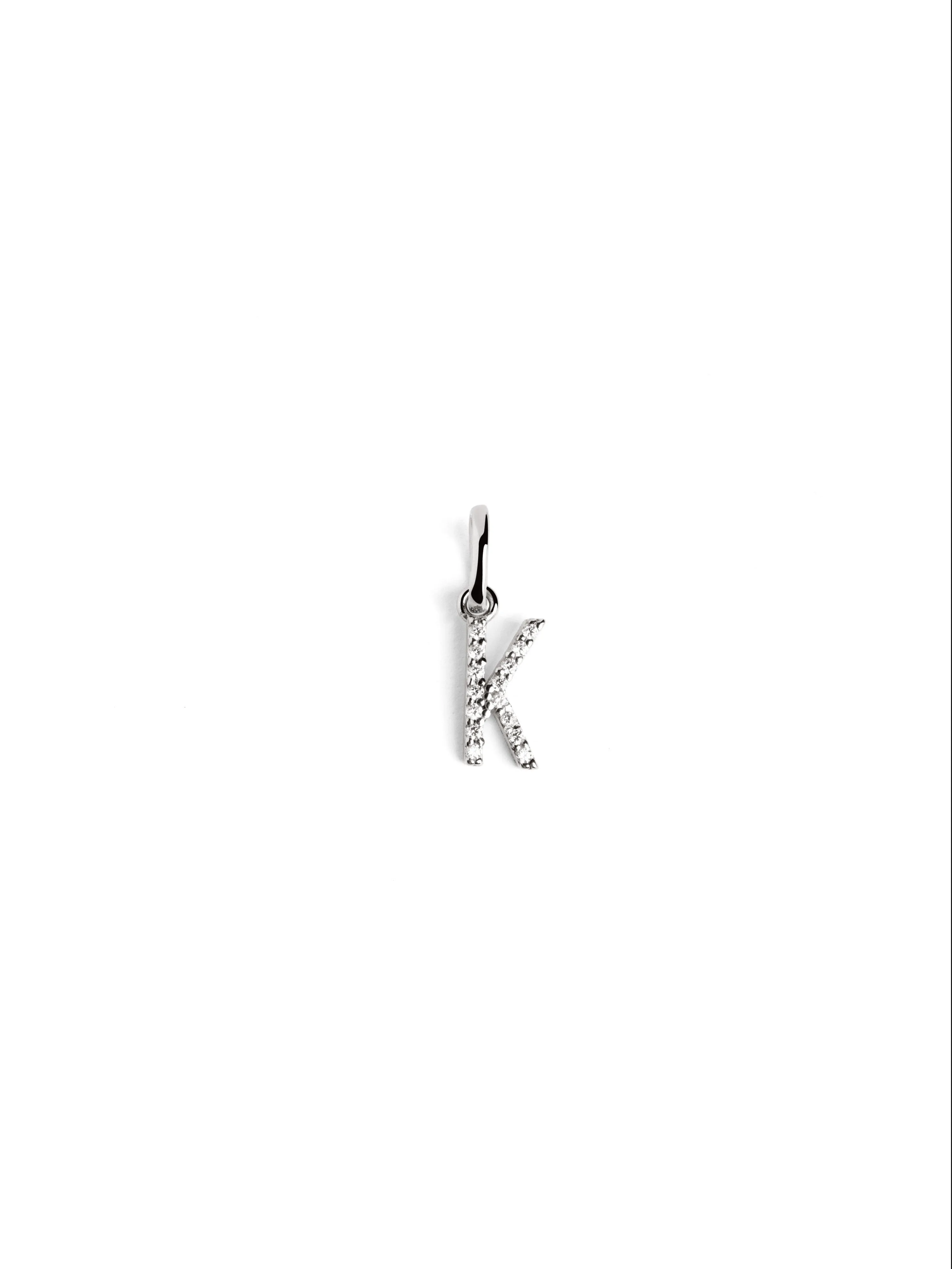 Letter Spark Silver Charm