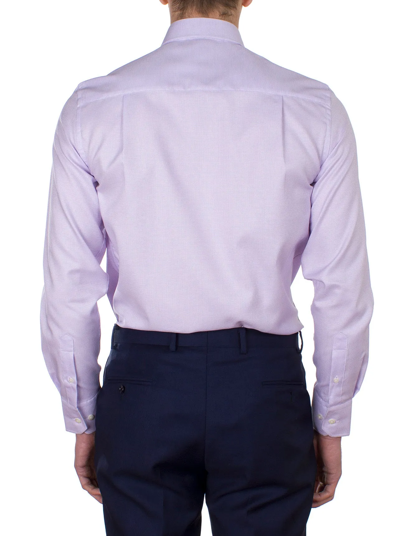 Lilac Micro Check Business Shirt (Contemporary Fit)