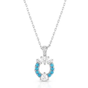 Luck Defined Crystal Turquoise Necklace-NC5511