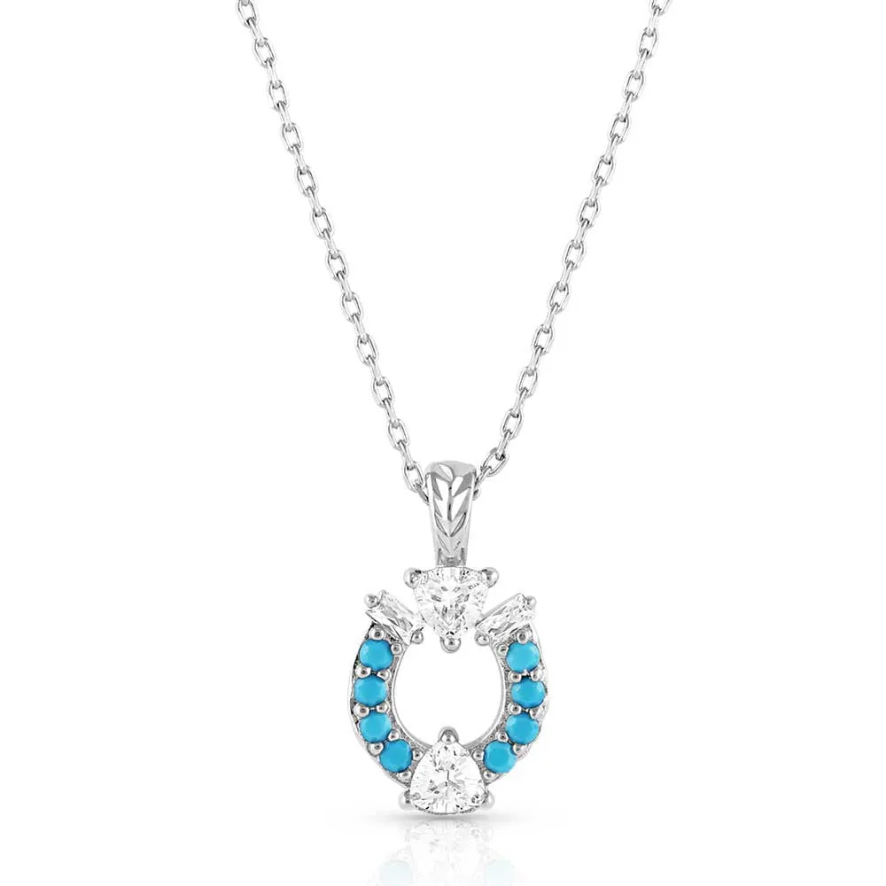 Luck Defined Crystal Turquoise Necklace-NC5511