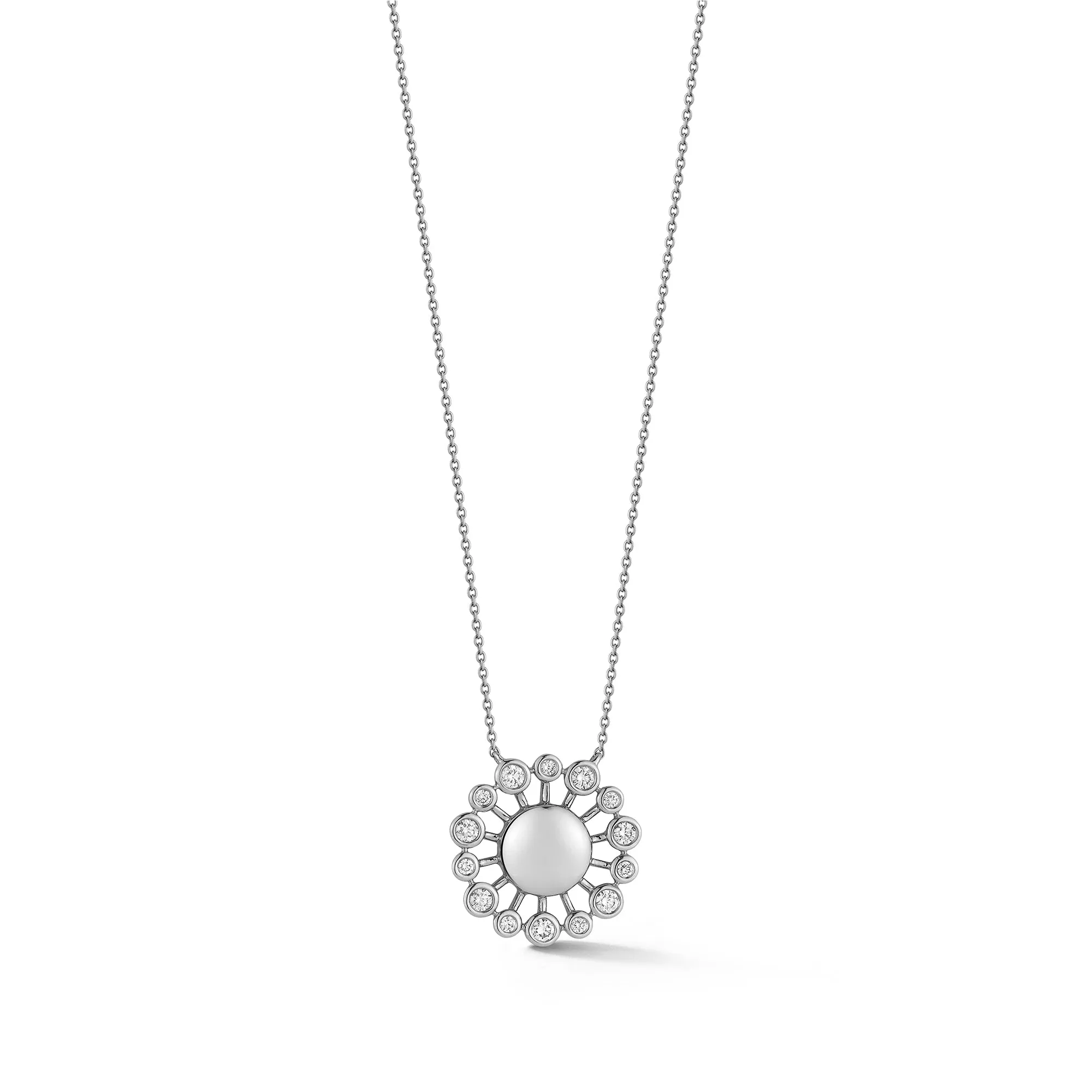 Lulu Jack Bezel Sunburst Necklace