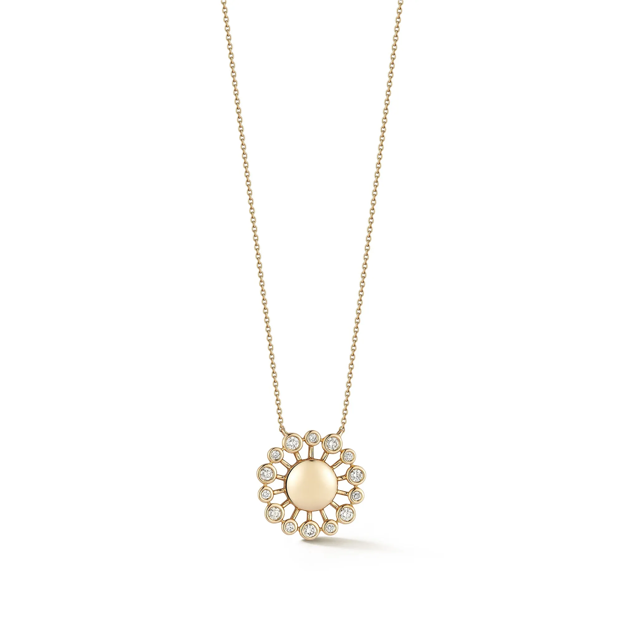 Lulu Jack Bezel Sunburst Necklace