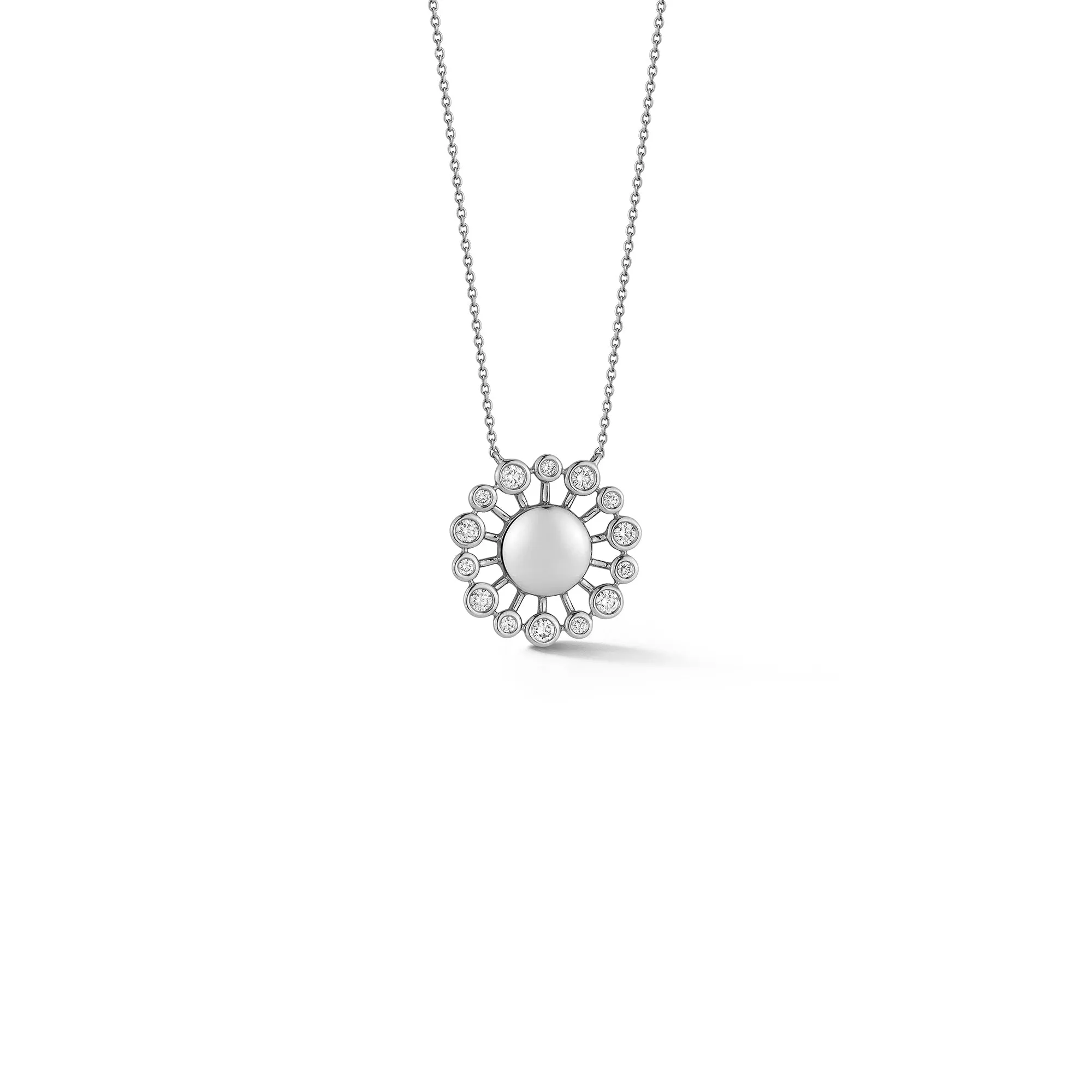 Lulu Jack Bezel Sunburst Necklace