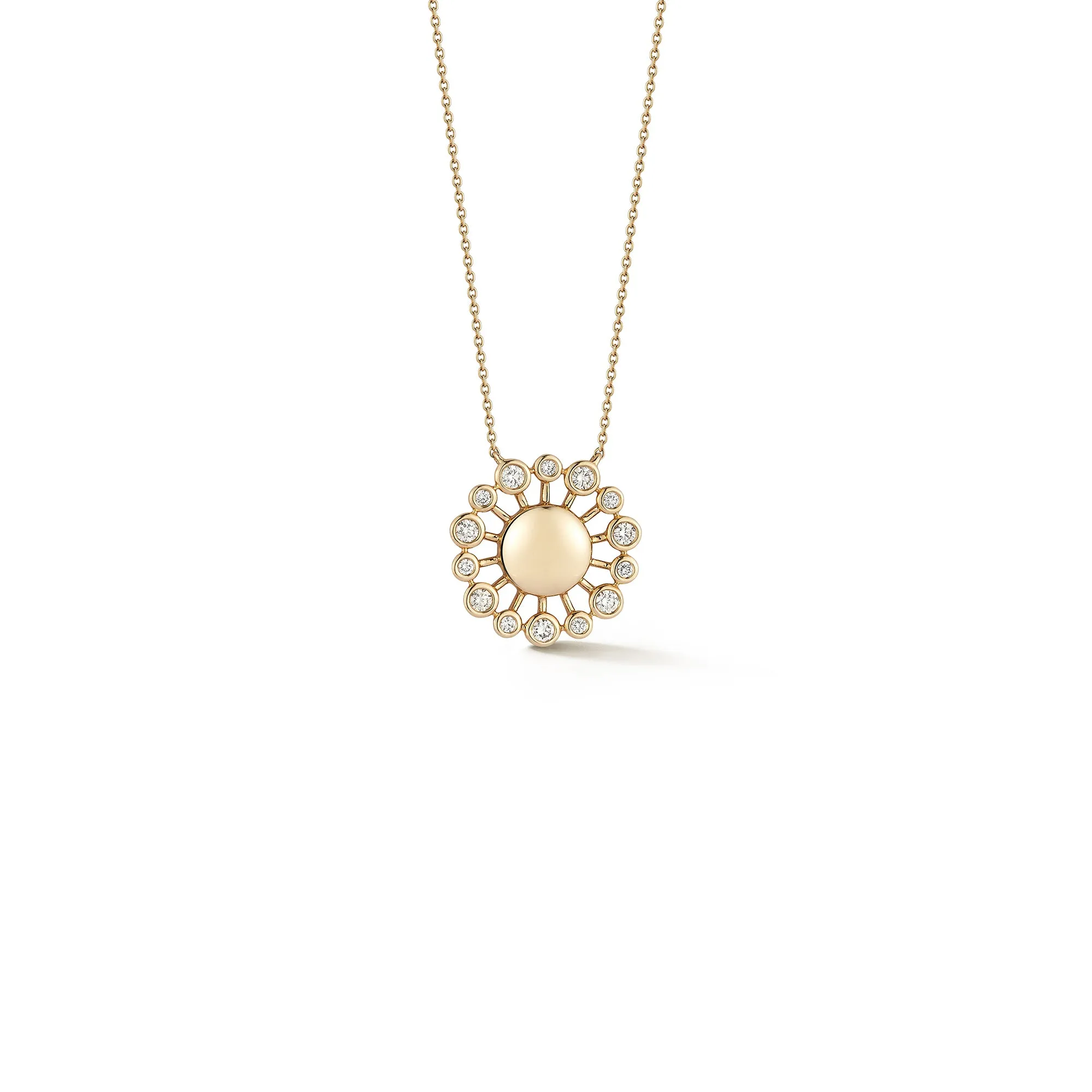 Lulu Jack Bezel Sunburst Necklace