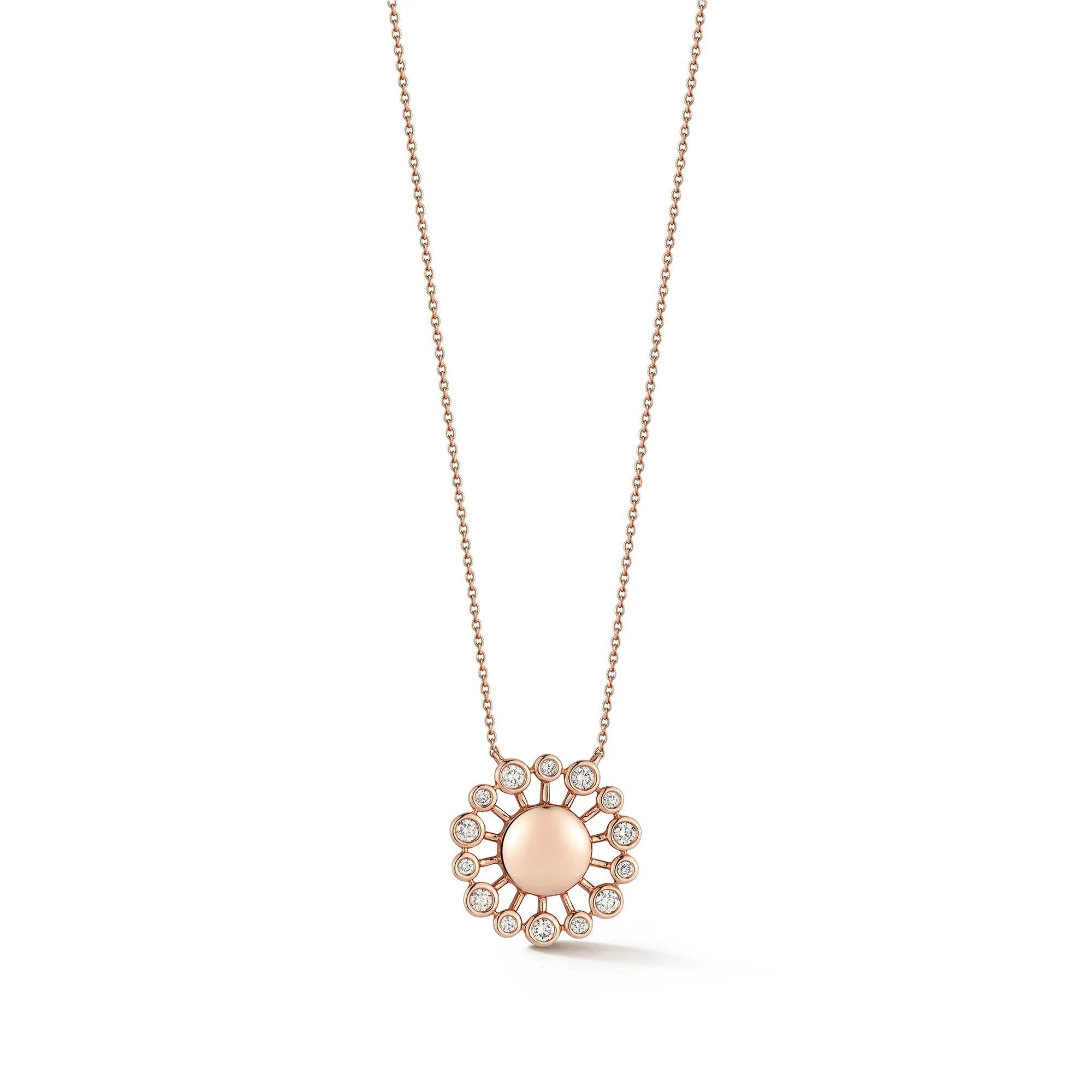 Lulu Jack Bezel Sunburst Necklace