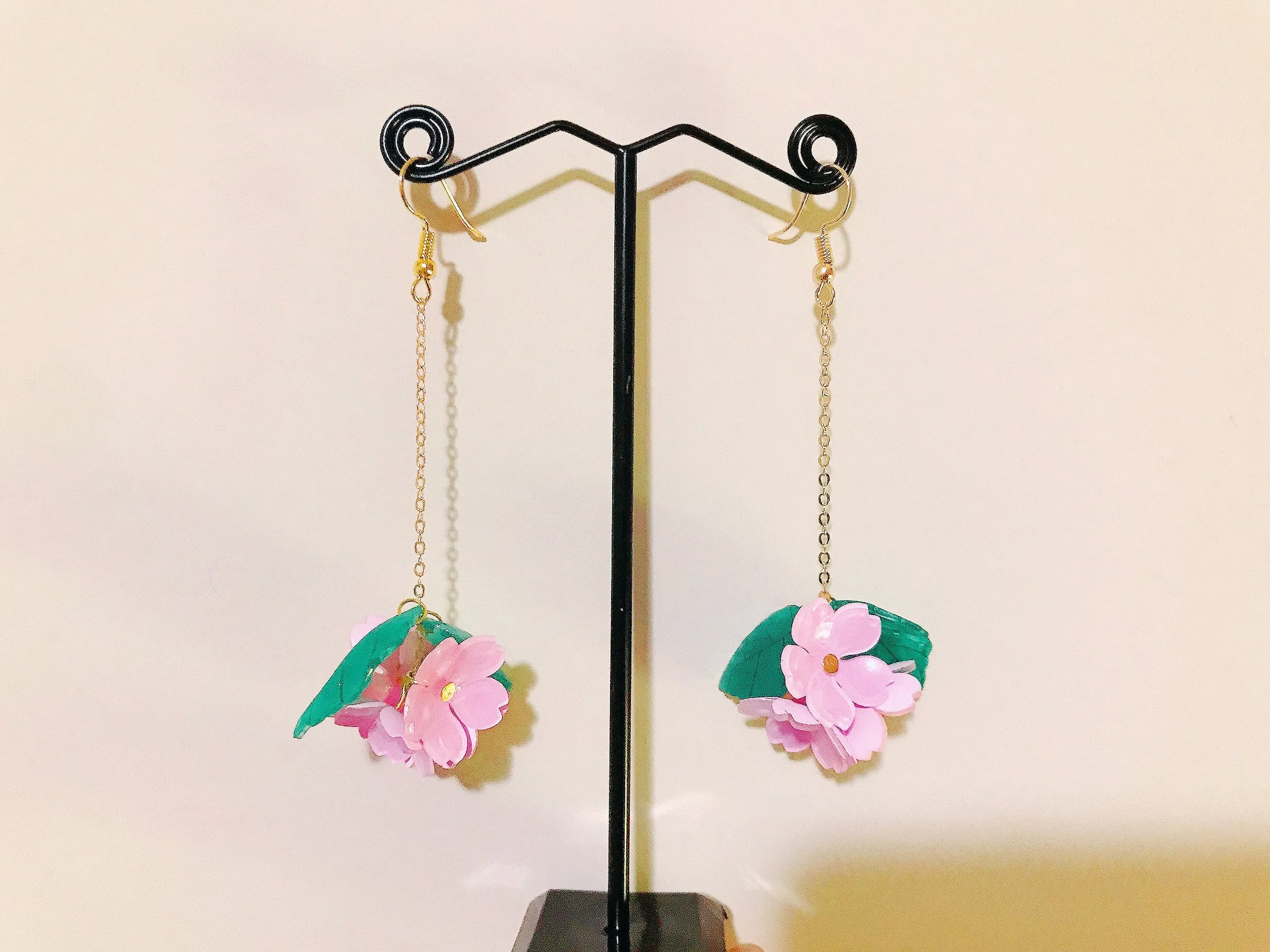 Magik "Cherry Blossom Boutique" Sakura 3D Shrinky Dinks DropEarring