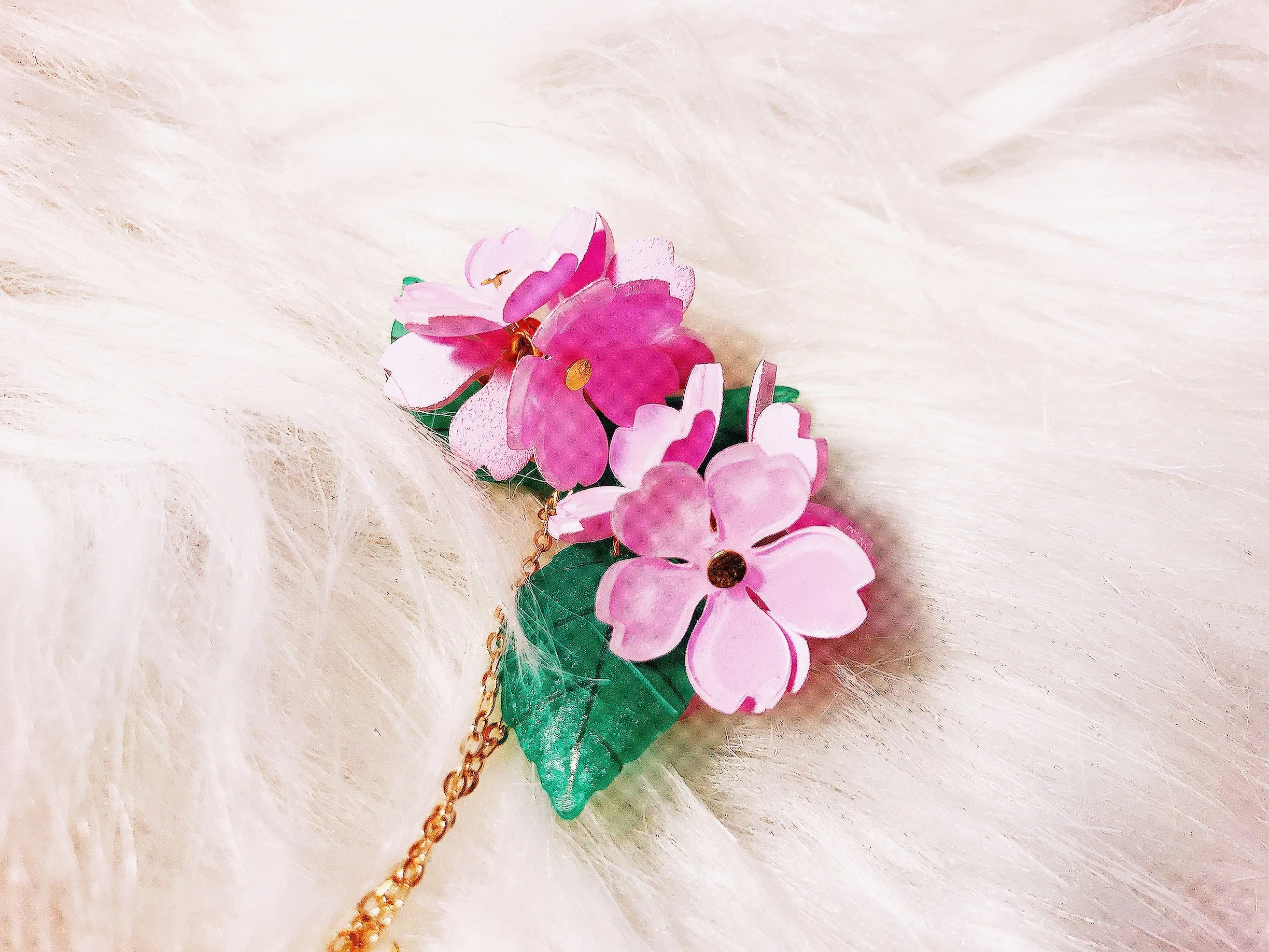 Magik "Cherry Blossom Boutique" Sakura 3D Shrinky Dinks DropEarring