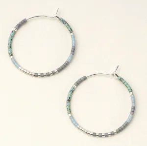 Miyuki Small Hoop Cobalt Turquoise
